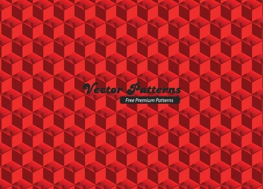 Red Cubed Pattern