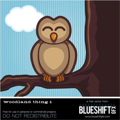 Woodland Owl Vector