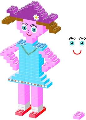 Plastic bricks Girl