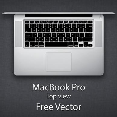 macbook pro (top view) free vector