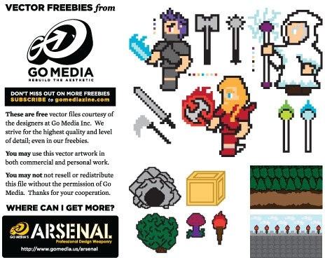 8-bit Vector Freebies