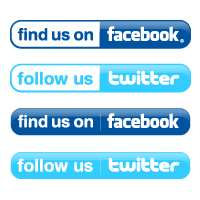  Simple Facebook and Twitter Buttons