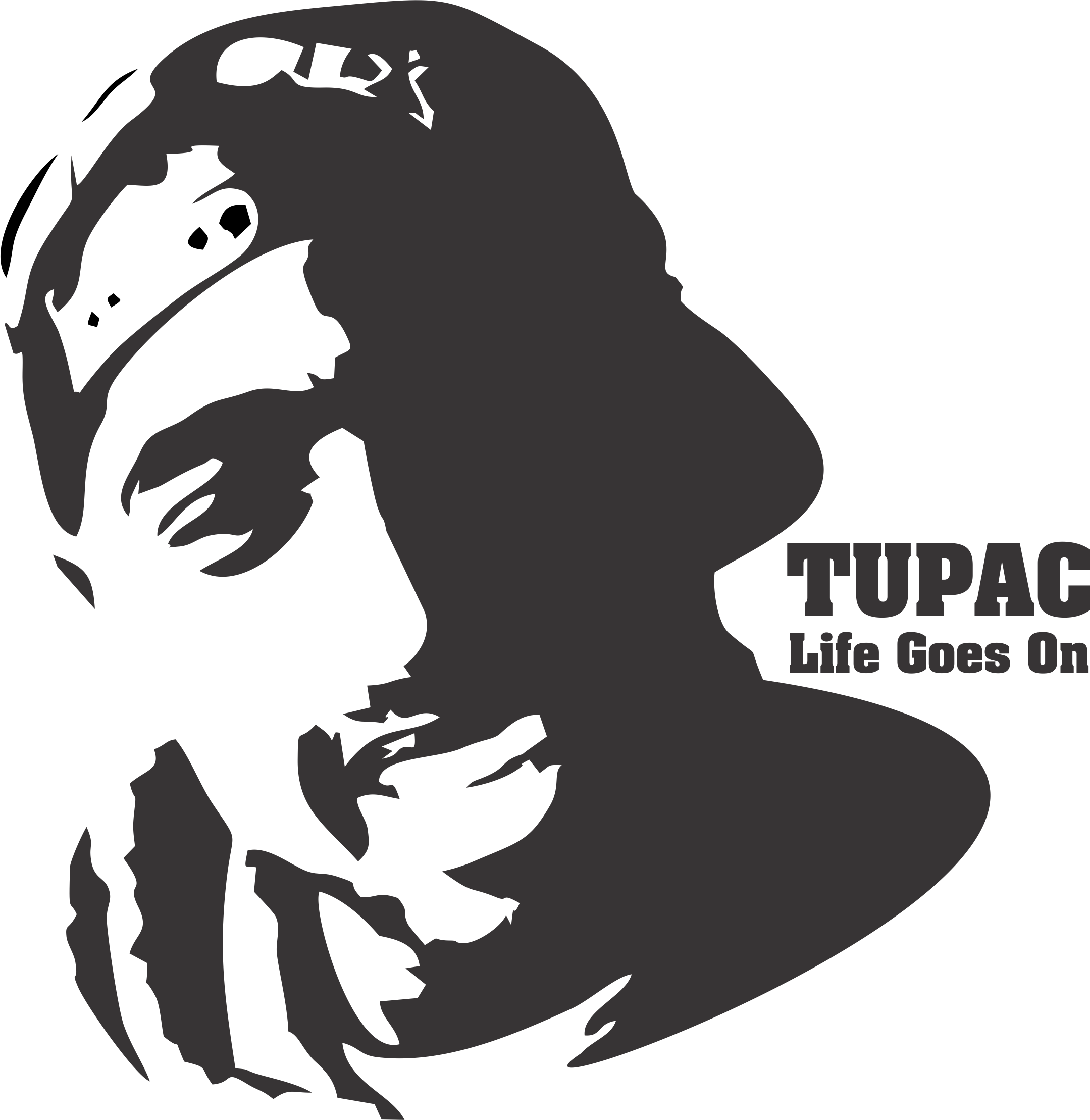 Tupac Shakur T Shirt Design Vector