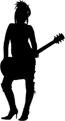 Girl Rocker Silhouette