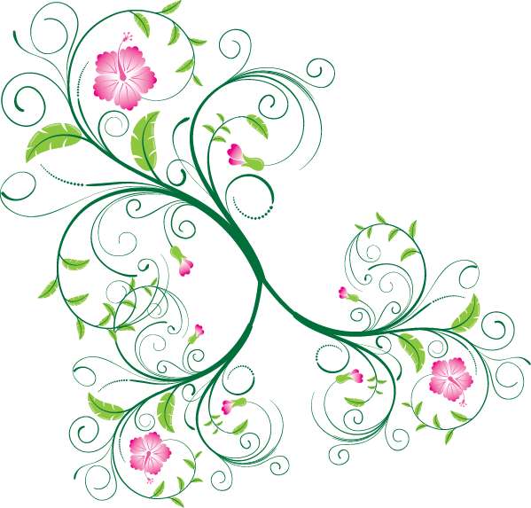 Swirl Floral Vector