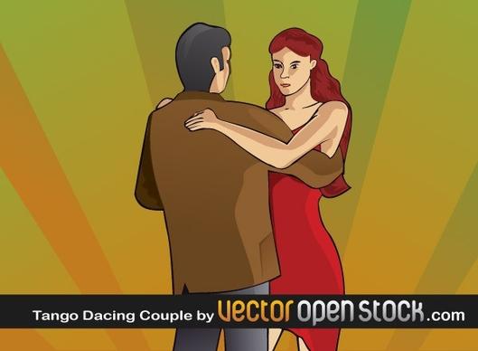 Tango couple dancing