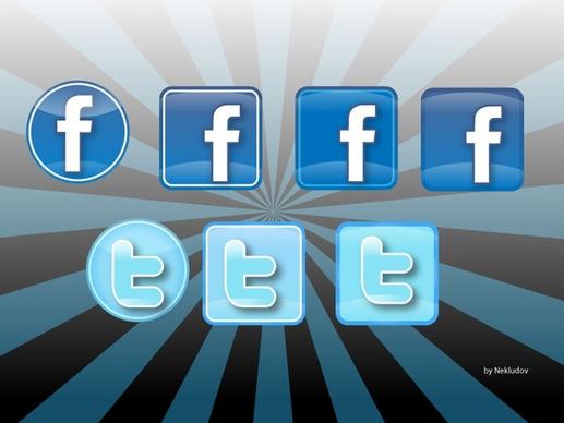 Iconos Twitter & Facebook