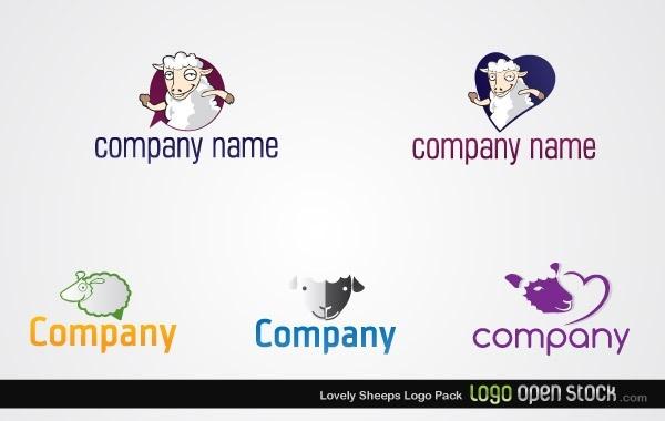 Lovely Sheeps Logo Pack