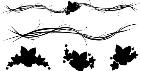 Free Horizontal Floral Ornaments