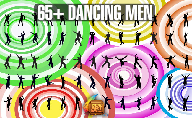 Dancing Men Silhouettes