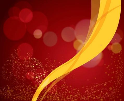 Red Background Vector Yellow Ribbon