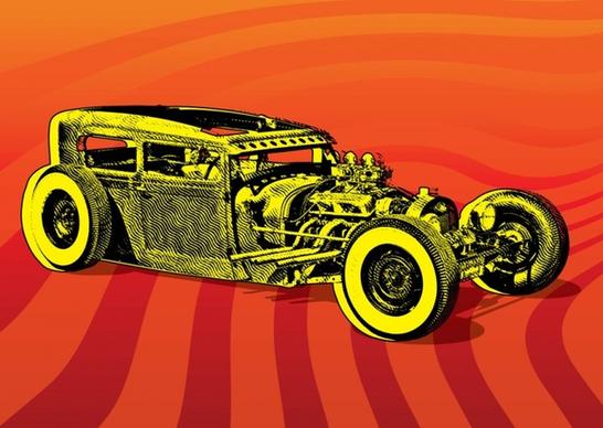 Hotrod Car Vector