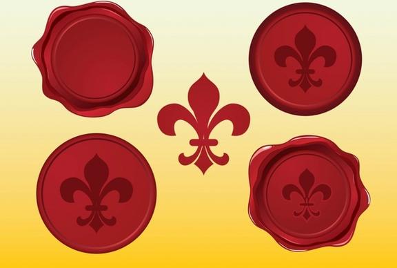 Fleur de Lys Vector Seals