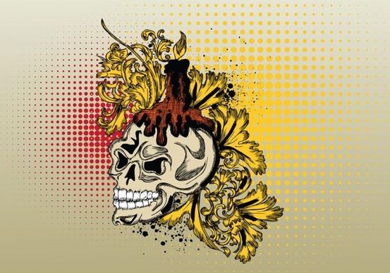 Vector Skull Print Graphics