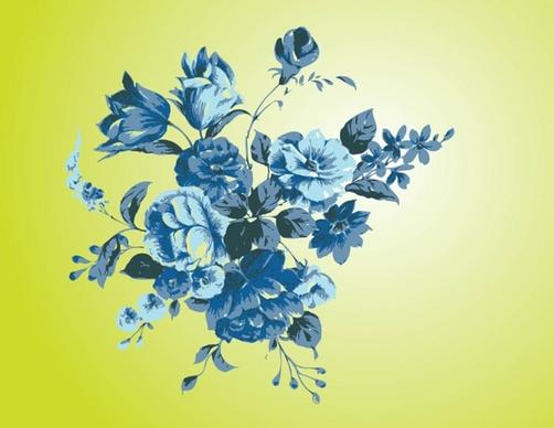 Antique Flowers Vector Art