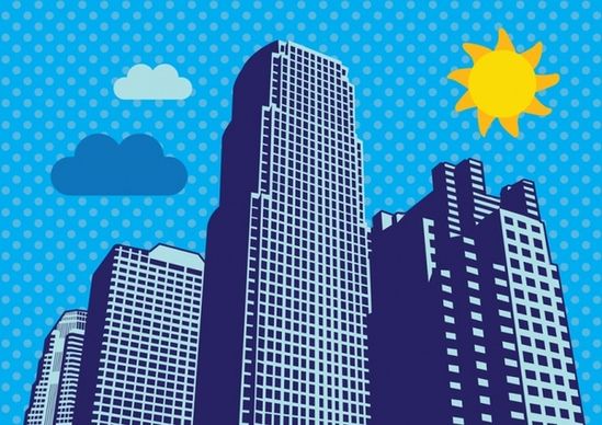 City Skyscrapers Vector