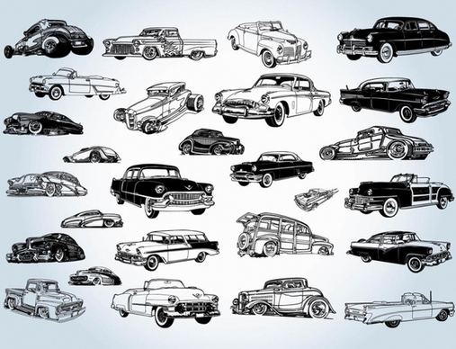 Vintage Cars Vectors