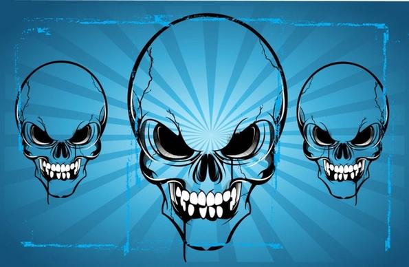 Horror Skulls Vector Art