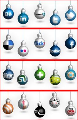 Social Media Christmas Balls