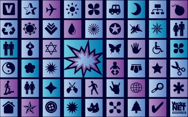 Blue Vector Icons