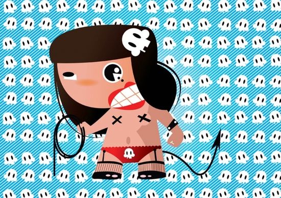 Crazy Girl Cartoon