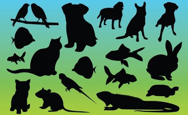 Animal Silhouettes Vectors