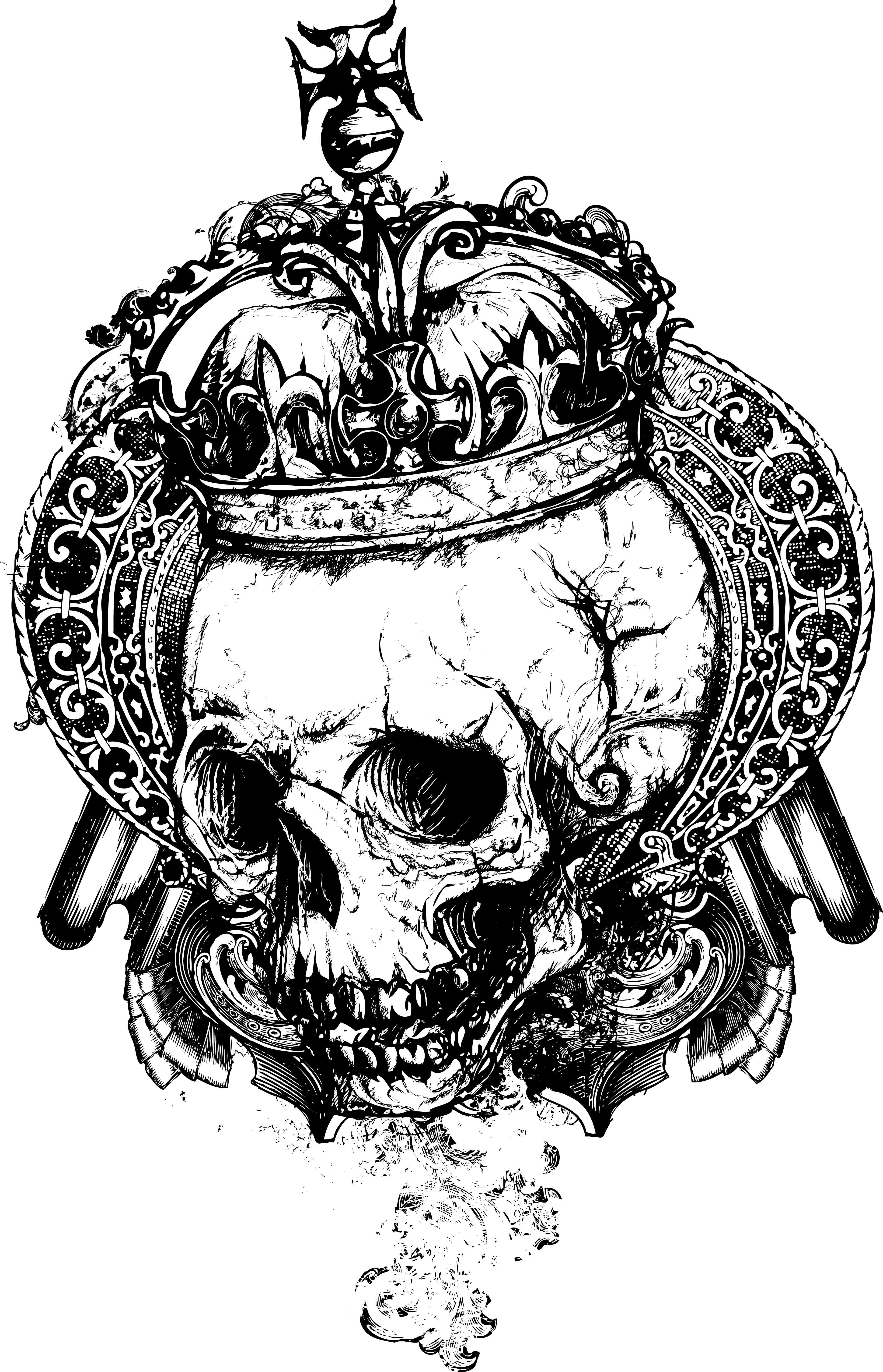 Free vector grunge skull