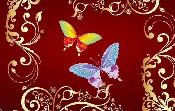 butterfly Flowers vector