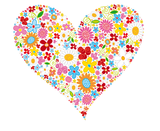 Vector HEART Flowers