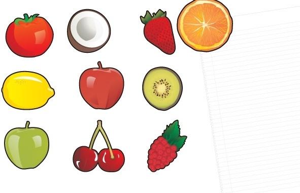 10 fruit fridge magnets!