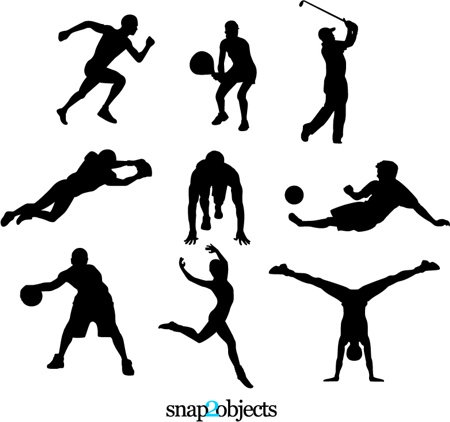 9 FREE SPORTS VECTOR SILHOUETTES