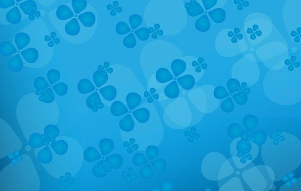 Floral blue vector background