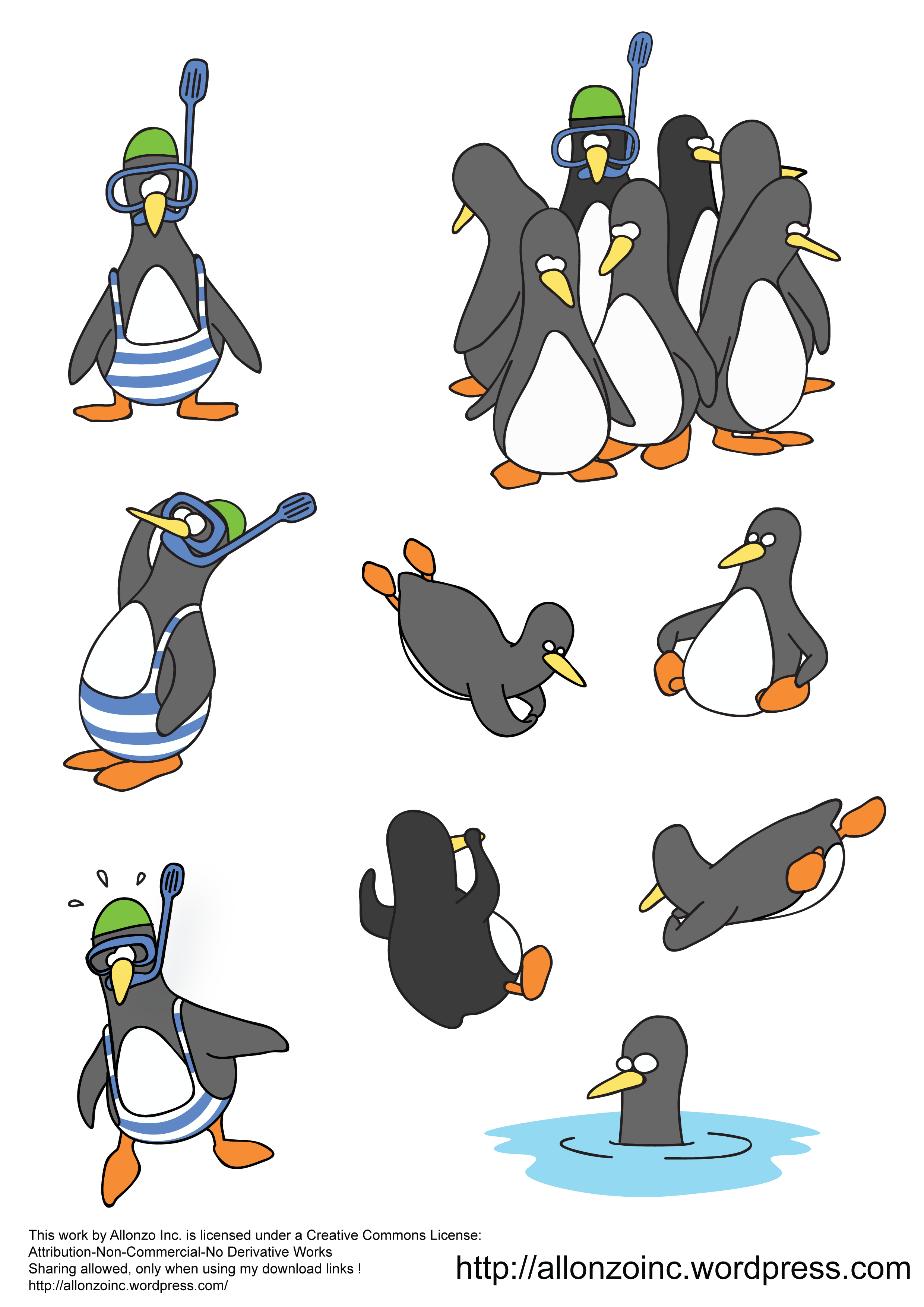  Funny Penguin Vector Set