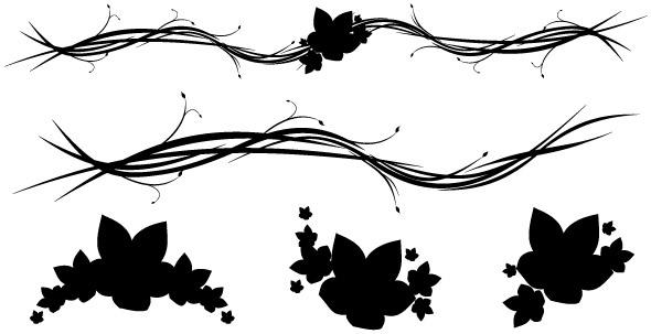 Free Horizontal Floral Ornaments