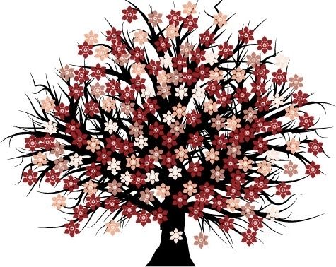 Free vector blossom tree