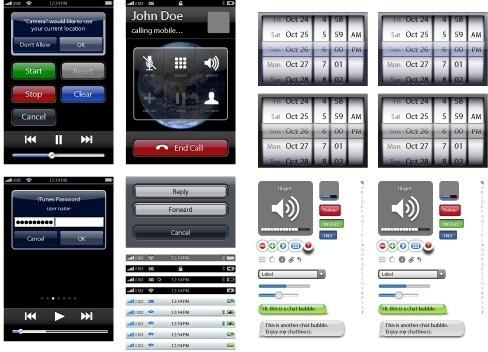 Vector iPhone Elements & Buttons