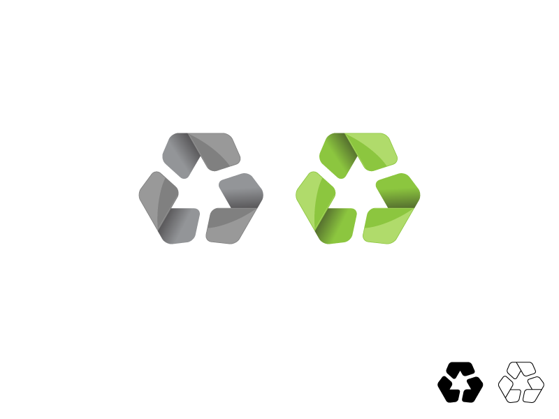 Modern Recycle Symbol Vector