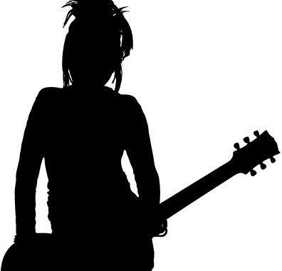 Girl Rocker Silhouette