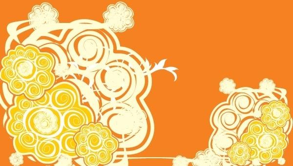 Orange Abstract Vector Design