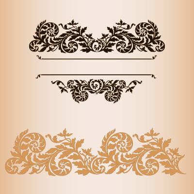 Practical fashion exquisite lace pattern vector material