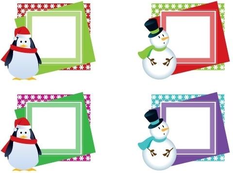 CHRISTMAS VECTOR FRAMES