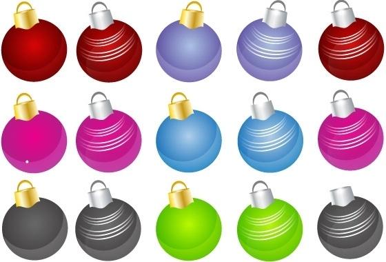 24 Free Christmas Vector Balls