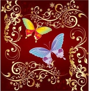 vector ornament butterfly design, illustrator vector ornament ai