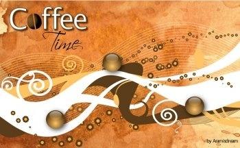 Elegant Vector Wallpaper Coffee Time Design, Vector Wallpaper Adobe EPS Design Tutorial