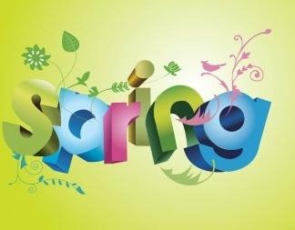 Spring Fun Text Vector EPS