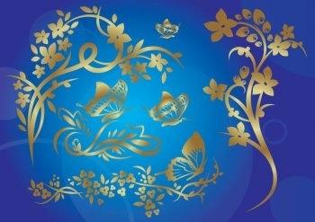 Gold Nature Vector EPS Illustrator Design