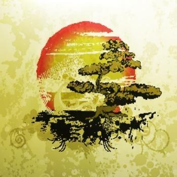 Bonsai illustration vintage