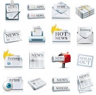 Newspaper icon vector