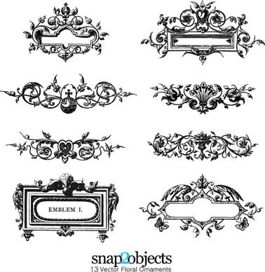 Free Vector Floral Ornaments Pack 03