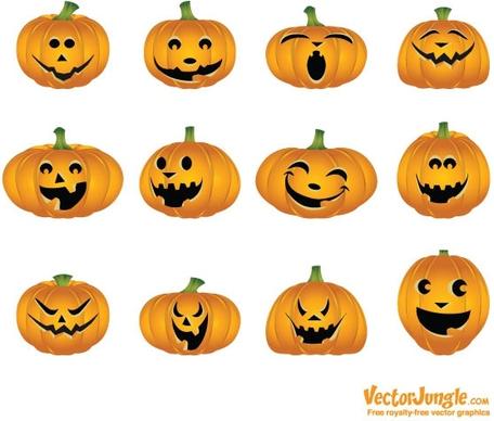 Halloween Vector Pumpkins